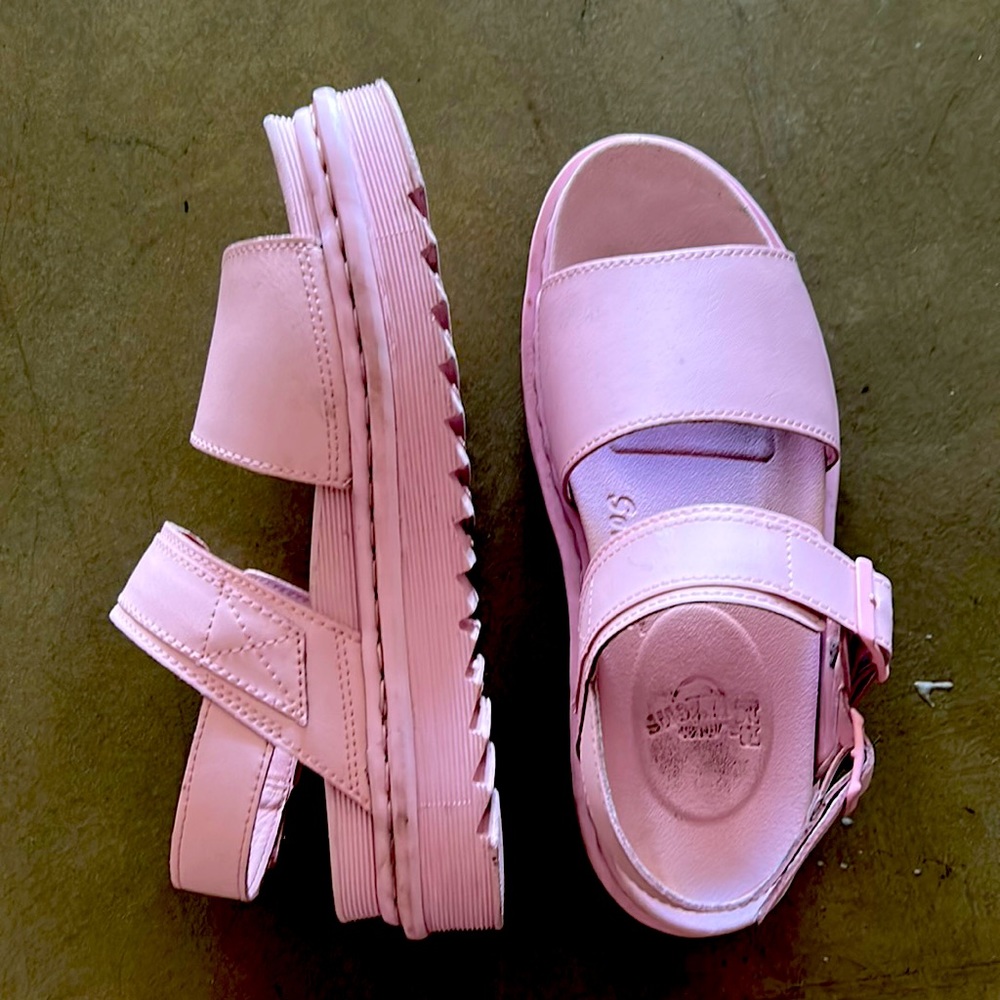 Voss Pink Dr. Martens Sandals.